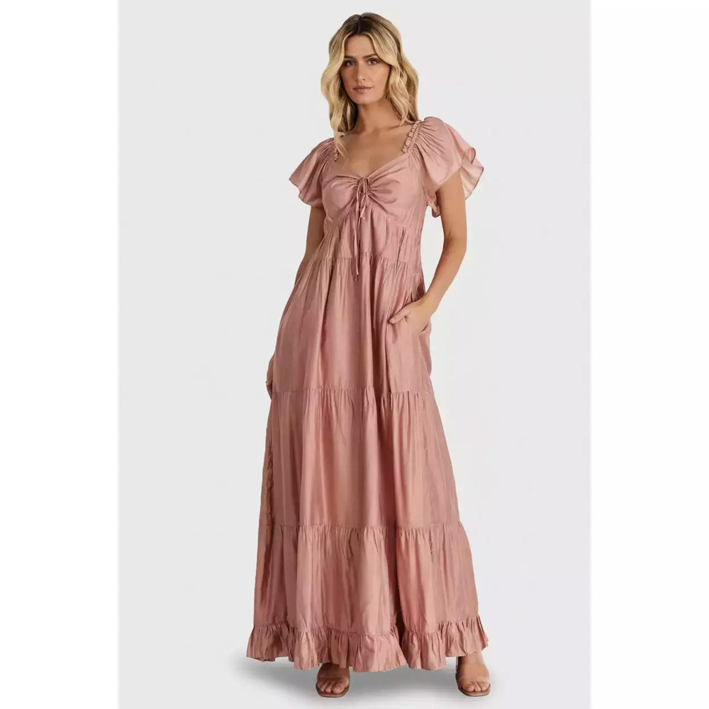 Baltic Born Agatha Maxi Dress | Dusty Mauve Size L